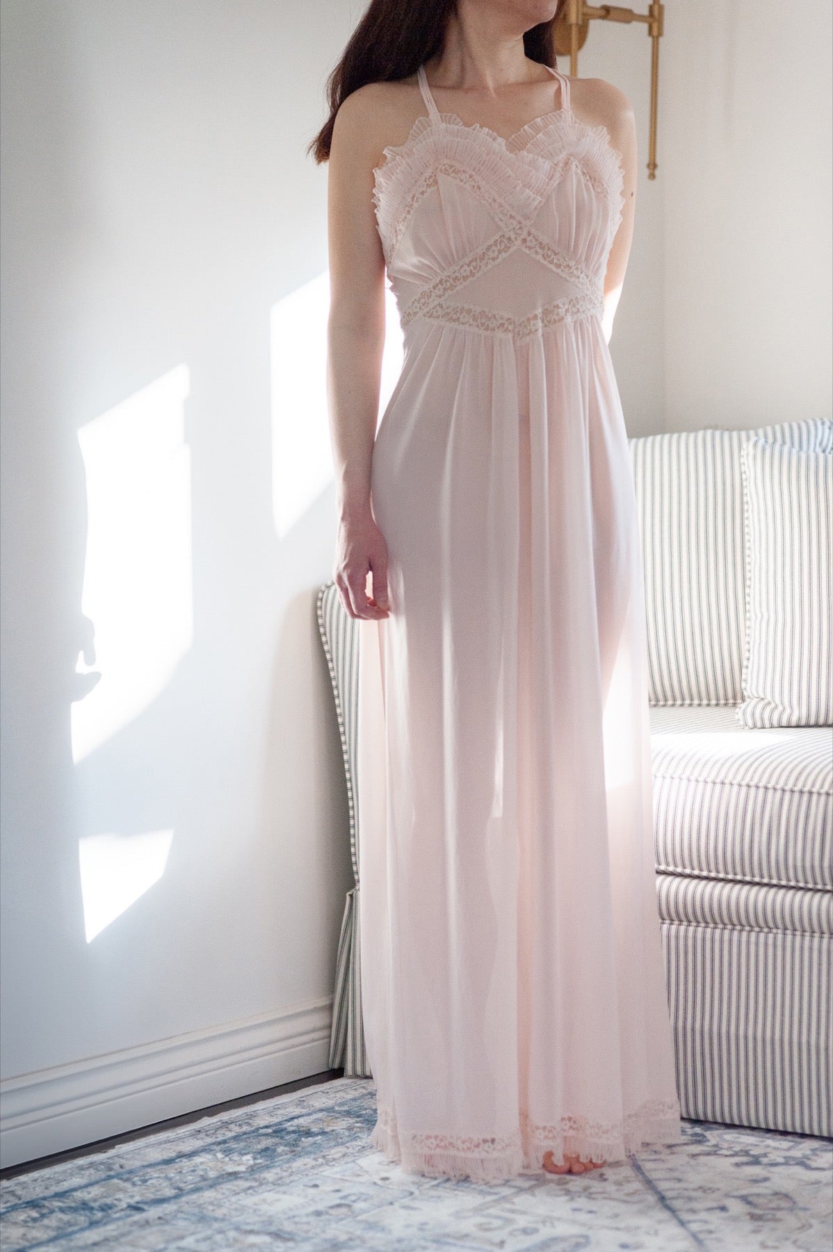 Vintage Harvey Woods Peignoir Night Dress Set