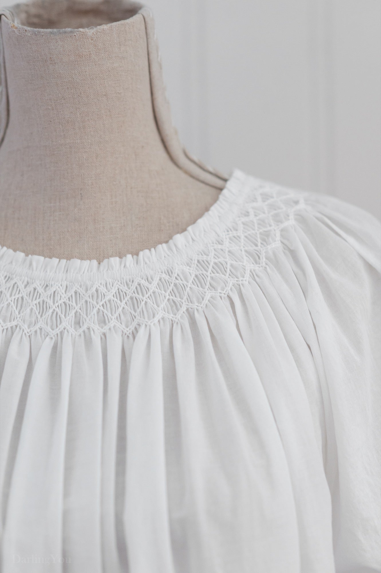 English hand Smocked Cotton Nightgown by Darling You 8