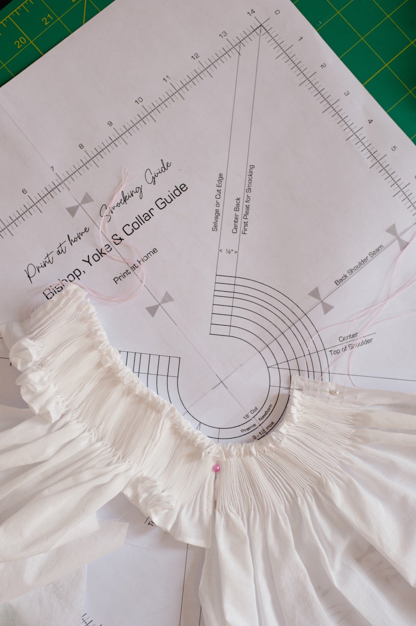 Print at Home Smocking and Blocking Guide - Imperial (Inches)