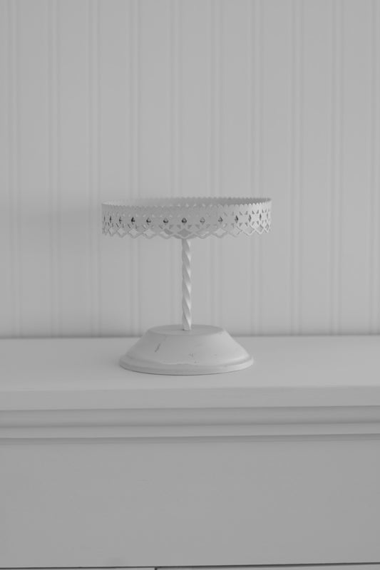 Decorative Metal Cake stand with lace edge curated by Darling You