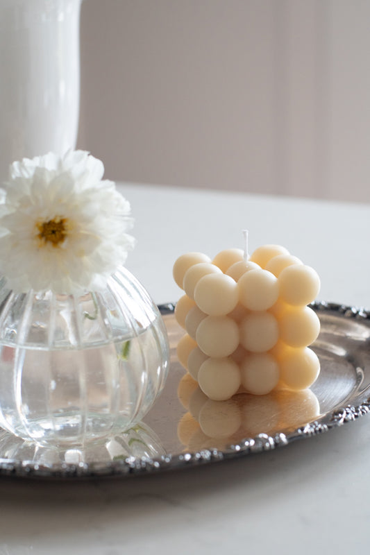 Hand-Poured Beeswax Bubble Candles made by Darling you 1