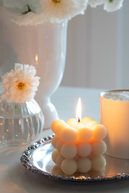 Hand-Poured Beeswax Bubble Candles made by Darling you 2