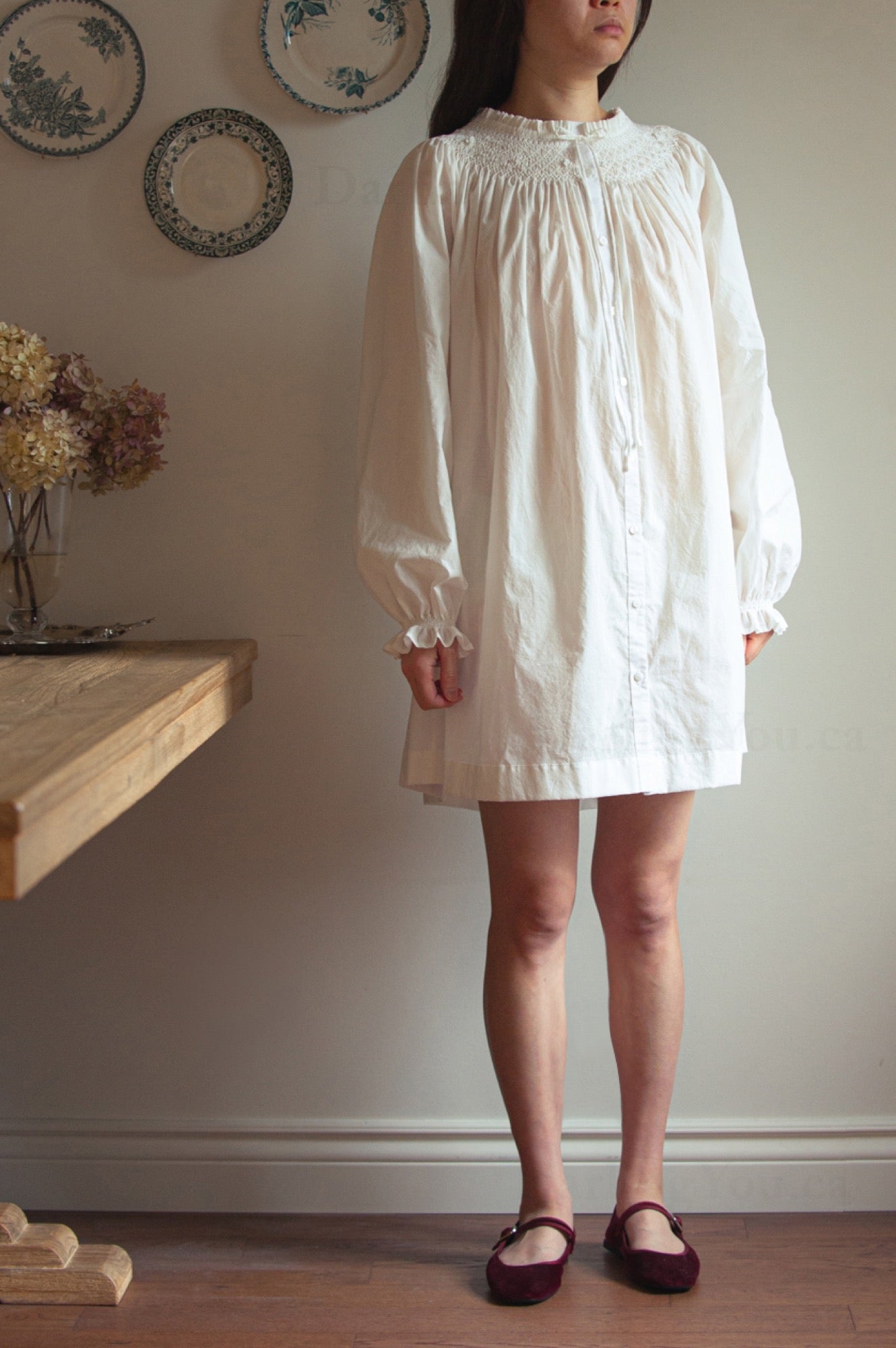 Daysie Button Front - Mini Nightgown / Nighties