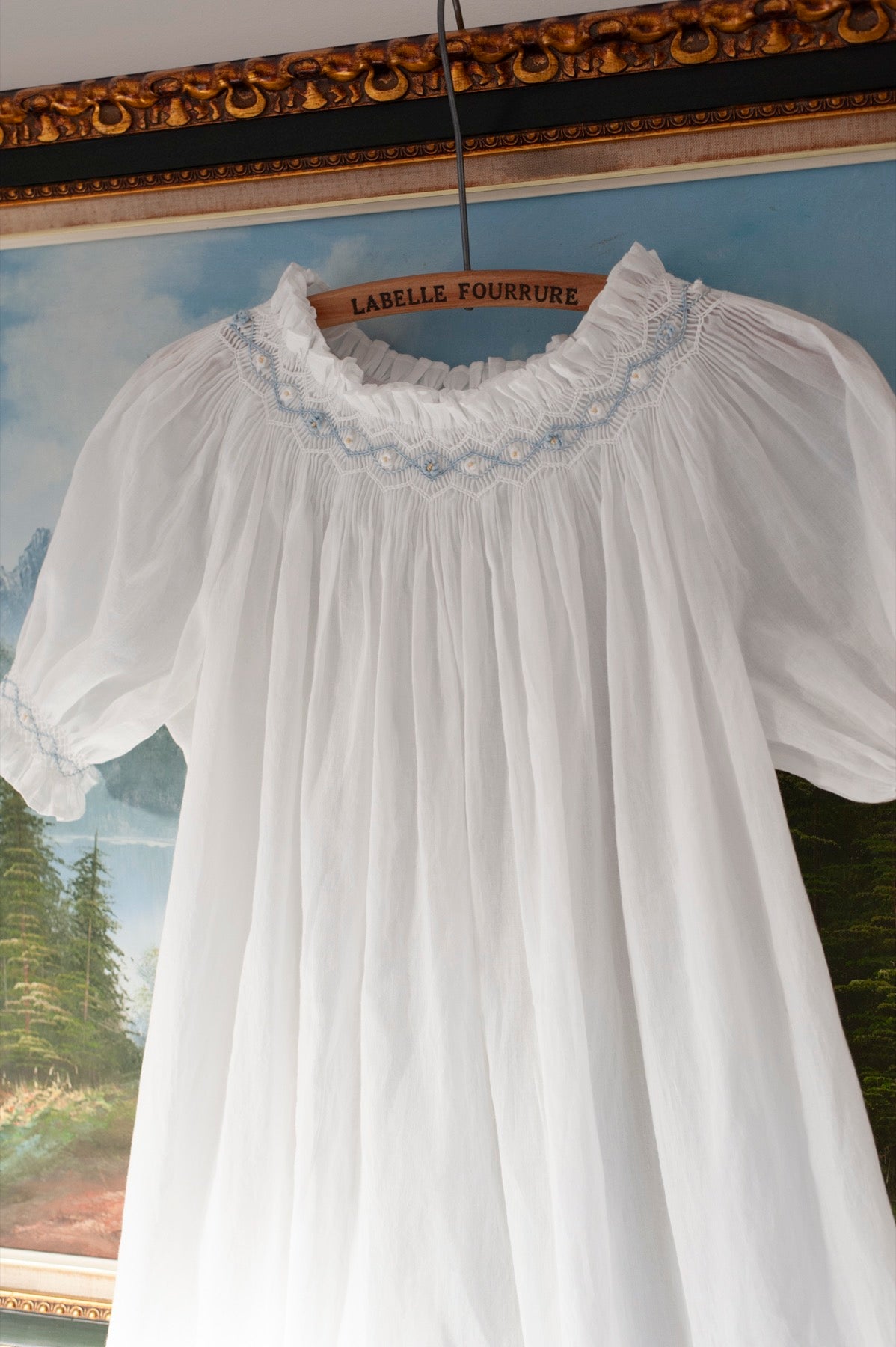 00. Le Jardin Hand Smocked Dress (XS) - Forget Me Not (Ready to Ship)