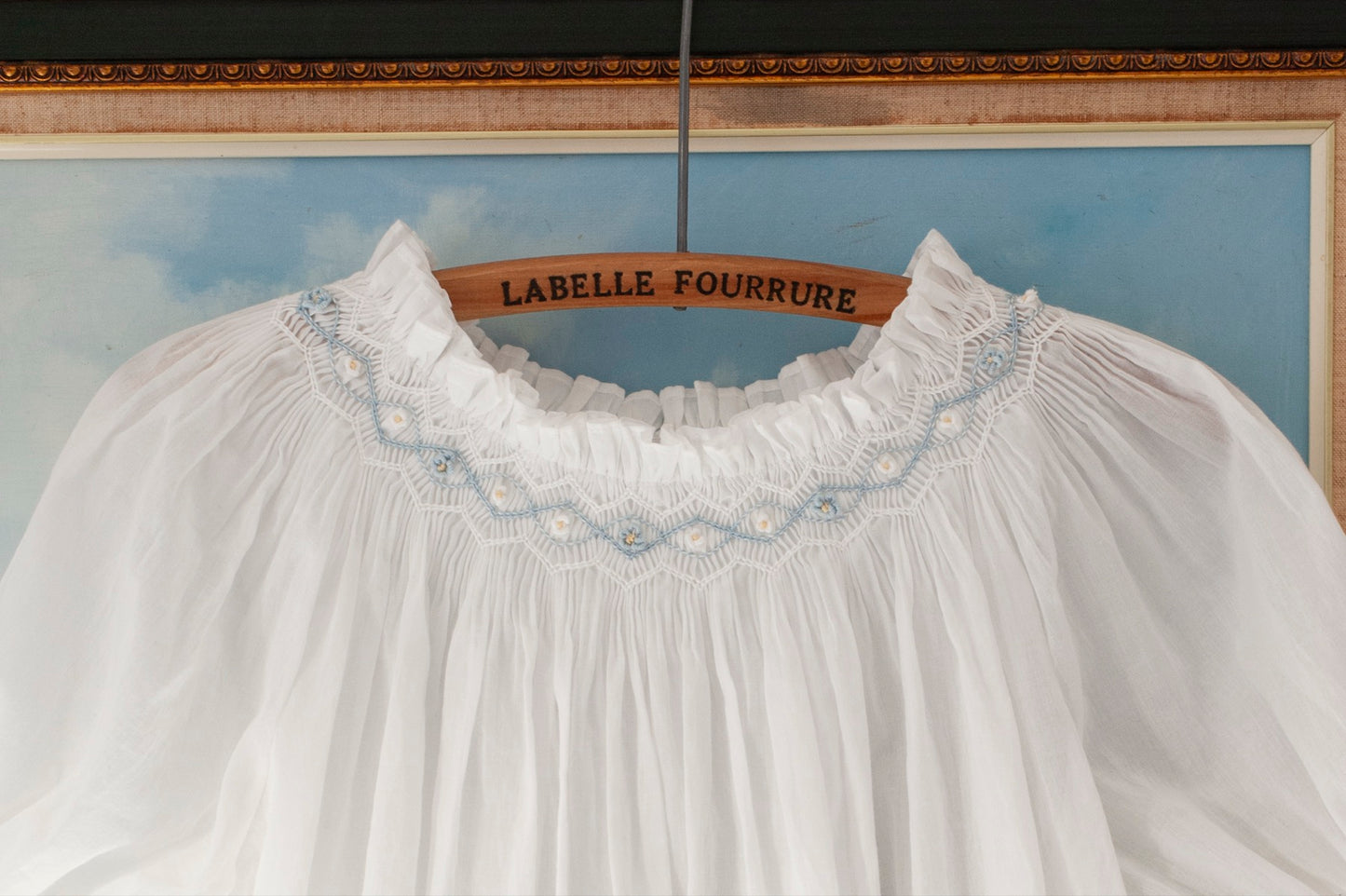 00. Le Jardin Hand Smocked Dress (XS) - Forget Me Not (Ready to Ship)