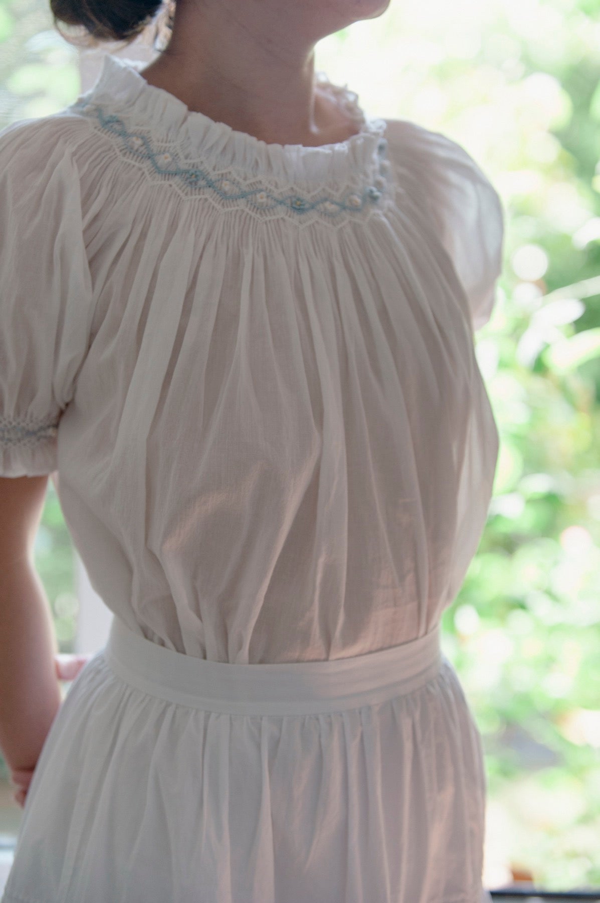 00. Le Jardin Hand Smocked Dress (XS) - Forget Me Not (Ready to Ship)