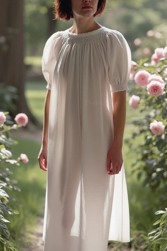 English hand Smocked Cotton Nightgown by Darling You 1