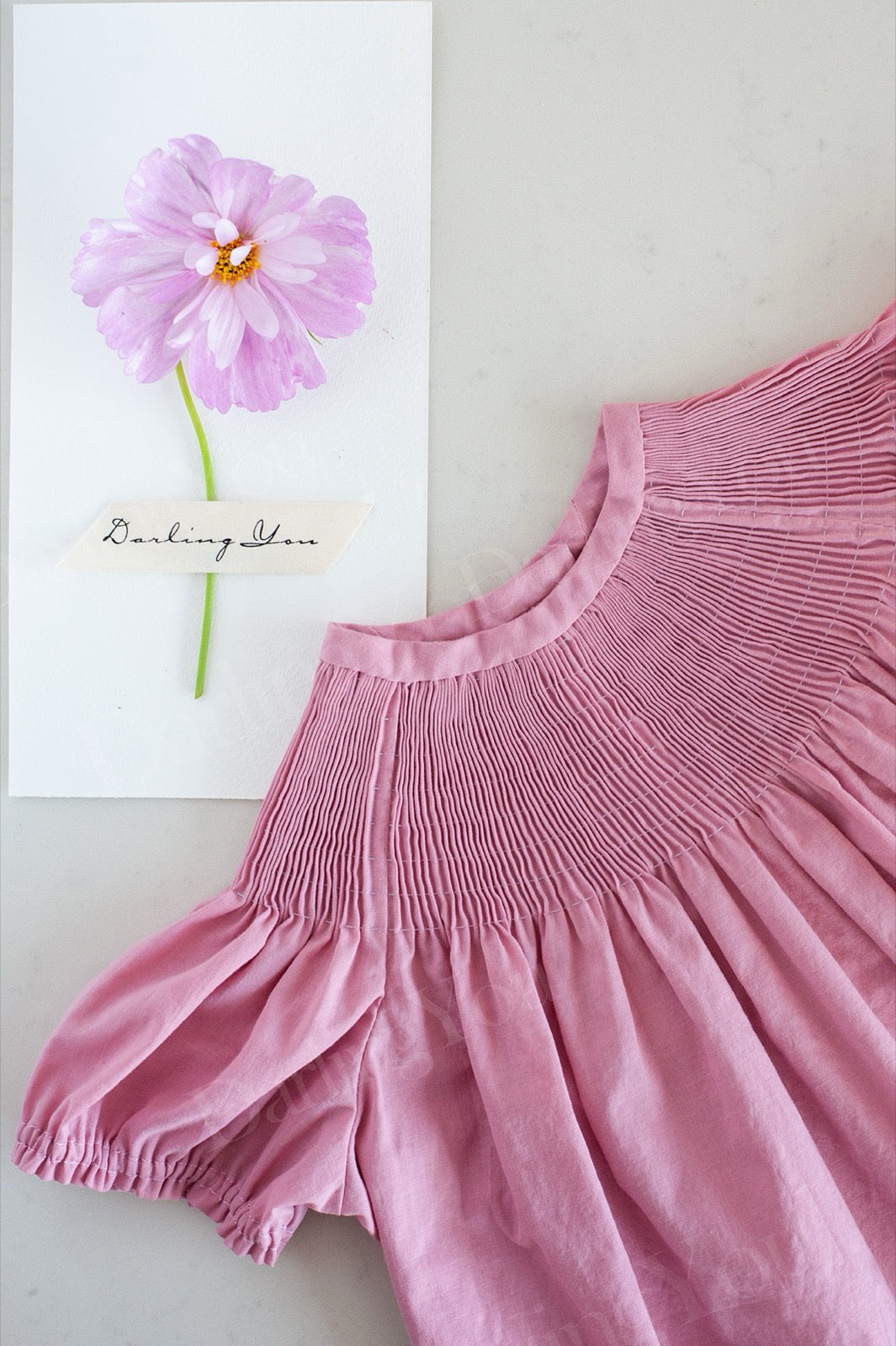 05. Ready to Smock Pleated Dress for Kids - Short Sleeves
