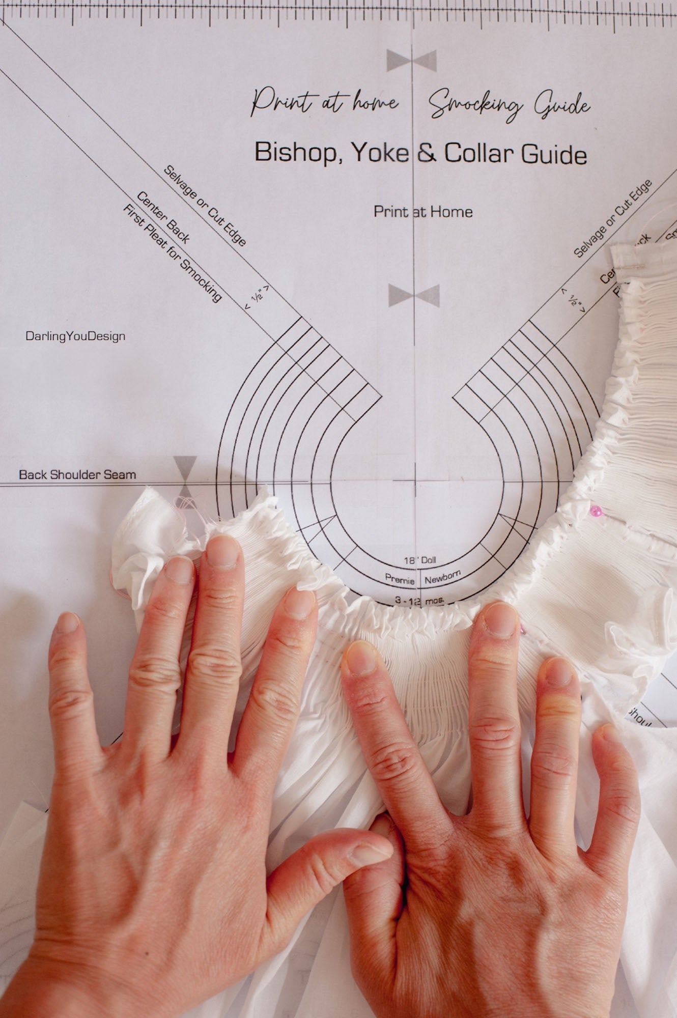 10. Print at Home Smocking and Blocking Guide - Metric (cm)