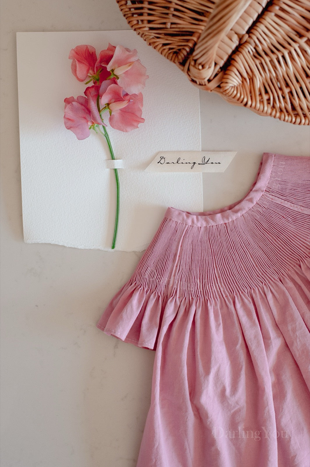 04. Ready to Smock Pleated Dress for Kids - Angel Sleeves